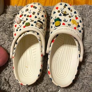 anchor and heart crocs